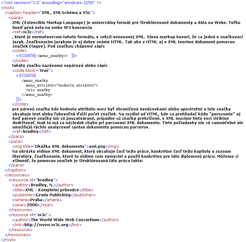 Ukážka XML dokumentu